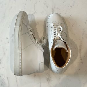 Greats The Royale HIGH TOP white leather sneaker size 10.5 US reg rarely worn